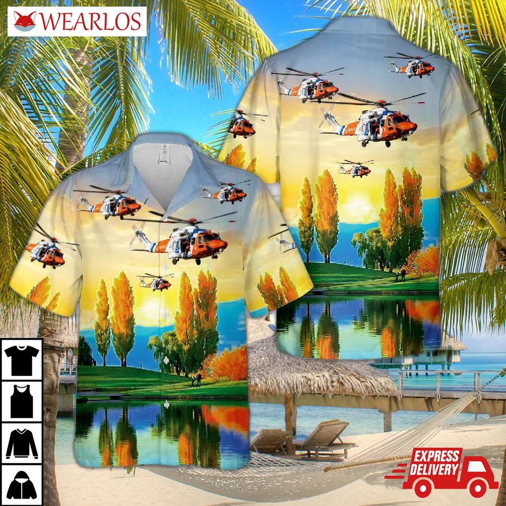 Netherlands Coast Guard (bristow Helicopters) Agusta-westland Aw-189 Hawaiian Shirt