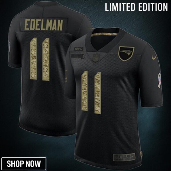 New England Patriots Julian Brandedelman #11 Nfl 2025 Black Jersey