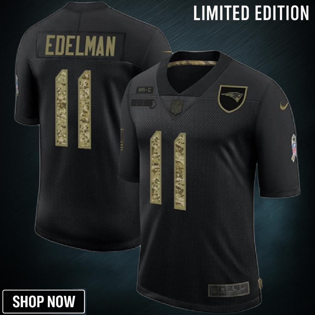 New England Patriots Julian Brandedelman #11 Nfl 2025 Black Jersey