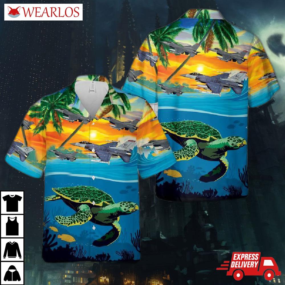 New Jersey Air National Guard 177th Fighter Wing F-16 Fighting Falcons Hawaiian Shirt
