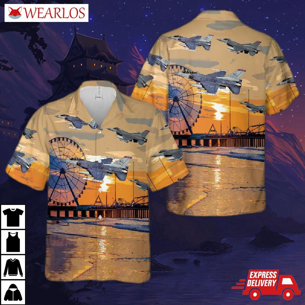 New Jersey Air National Guard 177th Fighter Wing F-16 Fighting Falcons Hawaiian Shirt