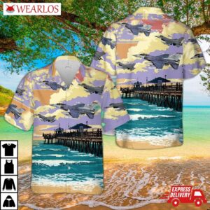 New Jersey Air National Guard 177th Fighter Wing F-16 Fighting Falcons Hawaiian Shirt