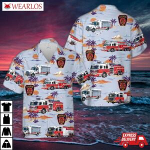 New Jersey Elizabeth Fire Department Hawaiian Shirt