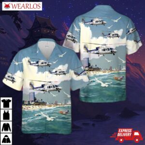 New Jersey State Police Sikorsky S-76b Hawaiian Shirt