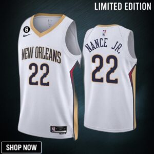 New Orleans Pelicans -23 Larry Nance Jr. 22 Association Edition White Jersey Swingman