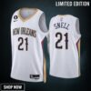 New Orleans Pelicans -23 Tony Snell 21 Association Edition White Jersey Swingman