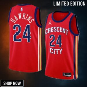 New Orleans Pelicans #24 Jordan Hawkins 24 Statement Edition Red Swingman Jersey