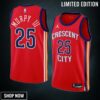New Orleans Pelicans #25 Trey Murphy 3D 24 Statement Edition Red Swingman Jersey