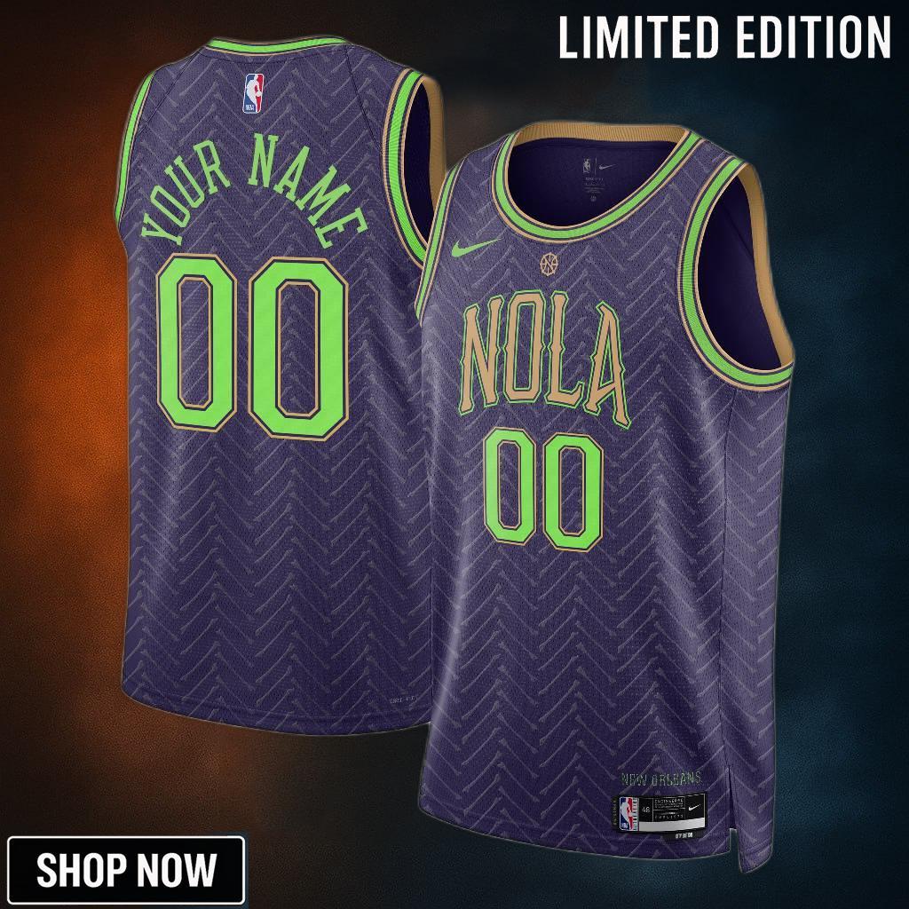 New Orleans Pelicans Nike City Edition Swingman Jersey - Custom Unisex