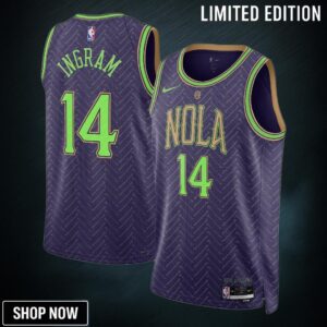 New Orleans Pelicans Nike City Edition Swingman Jersey - Purple Brandon ingram Unisex