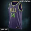 New Orleans Pelicans Nike City Edition Swingman Jersey - Purple Brandon ingram Unisex