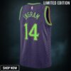 New Orleans Pelicans Nike City Edition Swingman Jersey - Purple Brandon ingram Unisex