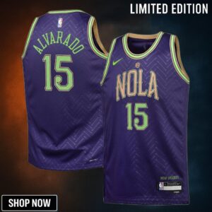 New Orleans Pelicans Nike City Edition Swingman Jersey - Purple Jose Alvarado Youth