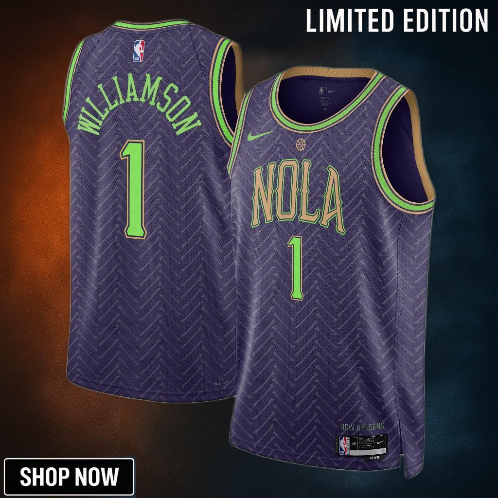New Orleans Pelicans Nike City Edition Swingman Jersey - Purple Zion Williamson Unisex