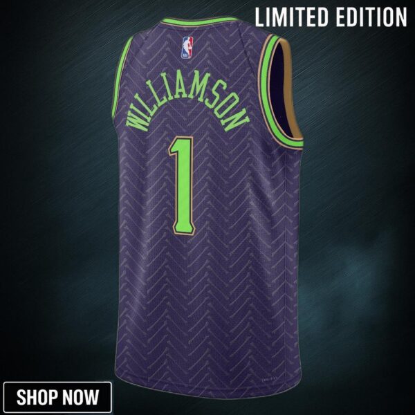 New Orleans Pelicans Nike City Edition Swingman Jersey - Purple Zion Williamson Unisex