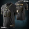 New Orleans Saints 2021 Nfl Golden Brandedition Black Jersey Gift With Custom Name Number For Fans