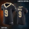 New Orleans Saints Drew Brees Black 100th Season Vapor Elite Jersey