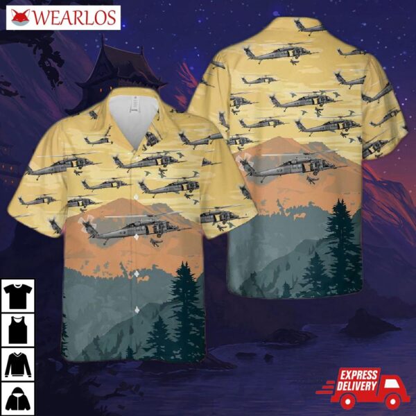 New York Air National Guard 101st Rescue Squadron Hh-60g Pave Hawk Hawaiian Shirt