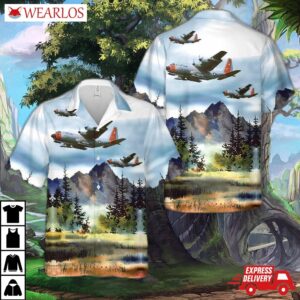 New York Ang Lockheed C-130d Hercules (l-182) Hawaiian Shirt