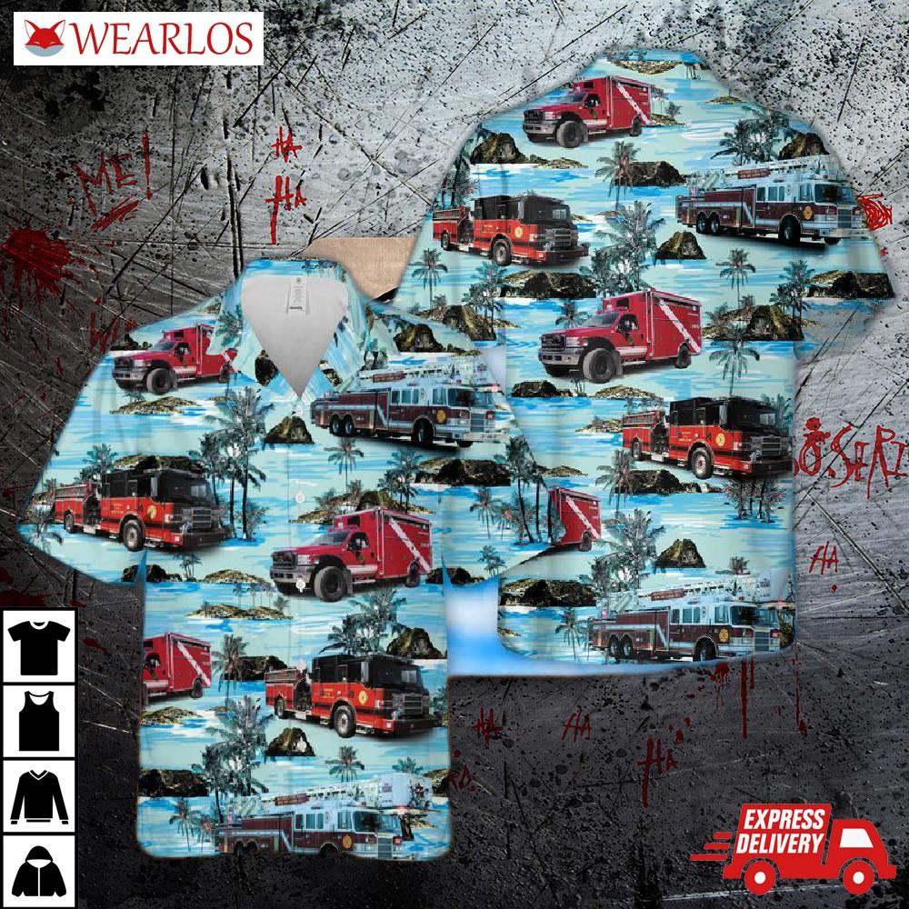 New York Bayport Fire Department Hawaiian Shirt