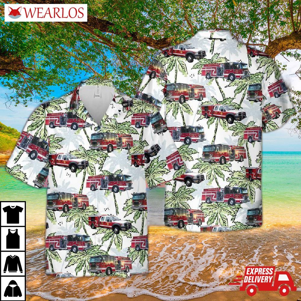 New York Border City Fire Department Hawaiian Shirt