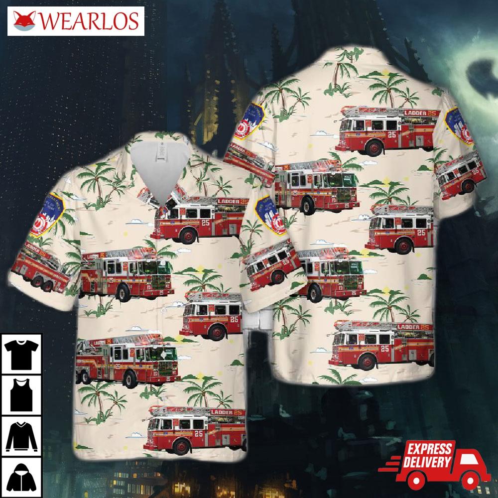 New York City Fire Department Hawaiian Shirt