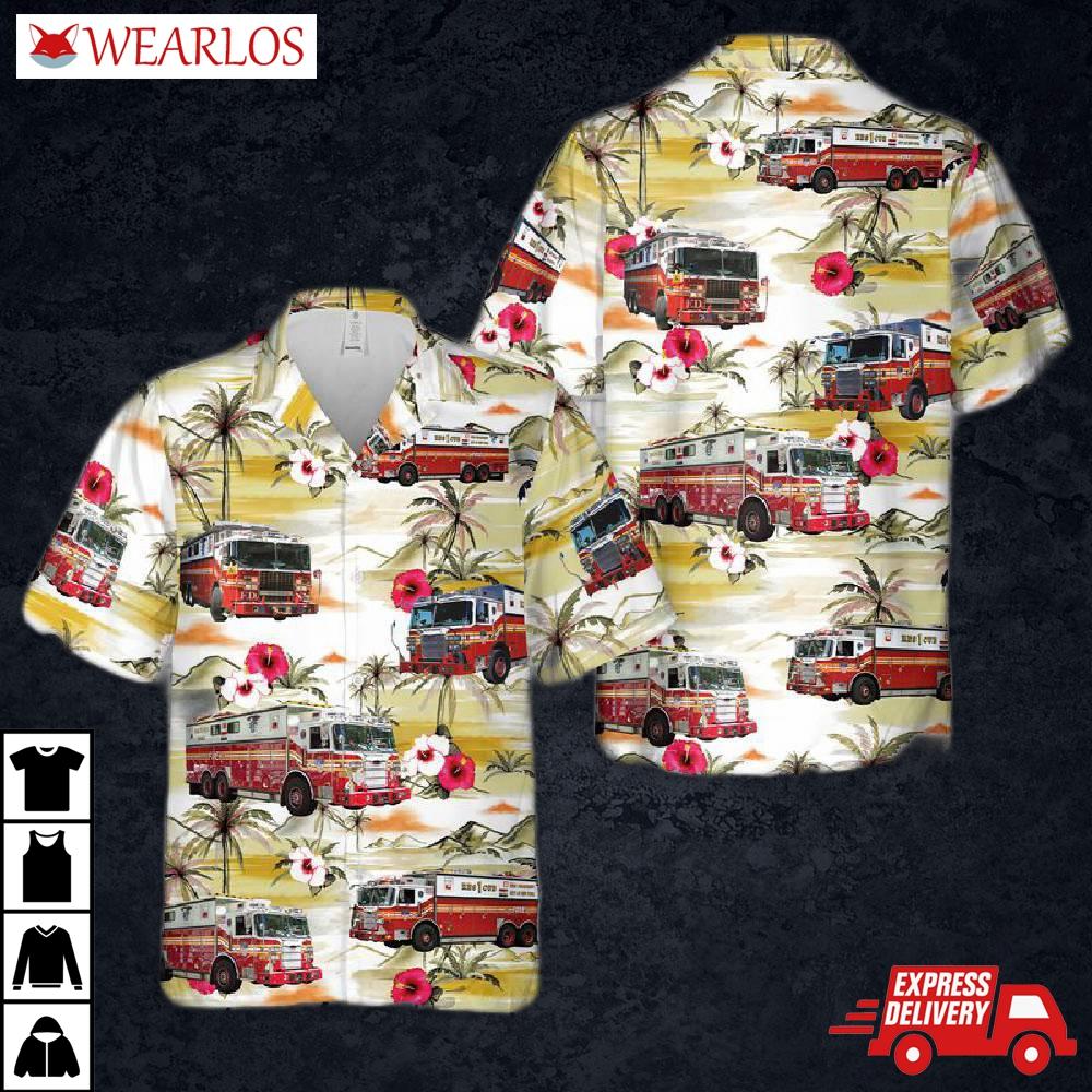 New York City Fire Department Rescue Company 1 Hawaiian Shirt