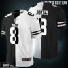New York Giants Daniel Jones #8 Nfl 2025 Black And White Jersey