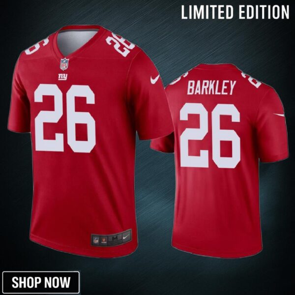 New York Giants Saquon Barkley Red Inverted Legend Jersey