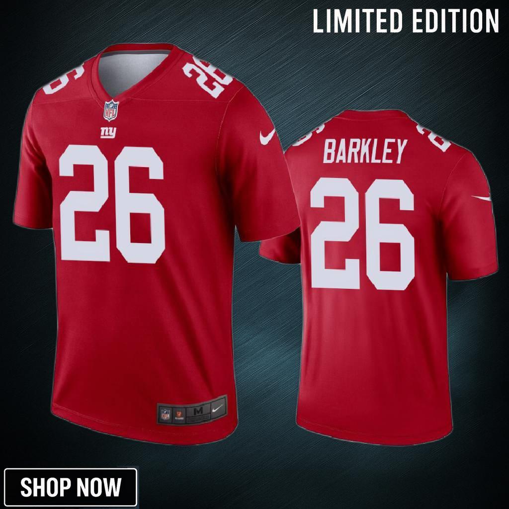 New York Giants Saquon Barkley Red Inverted Legend Jersey