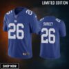 New York Giants Saquon Barkley Royal 100th Season Vapor Limited Jersey