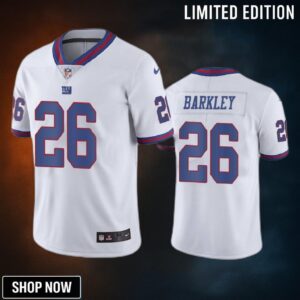 New York Giants Saquon Barkley White Nike Color Rush Limited Jersey