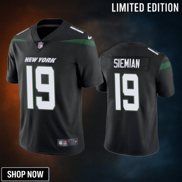 New York Jets #19 Trevor Siemian Black Vapor Untouchable Limited Jersey - Mens
