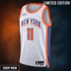 New York Knicks Nike City Edition Swingman Jersey - White Jalen Brunson Unisex