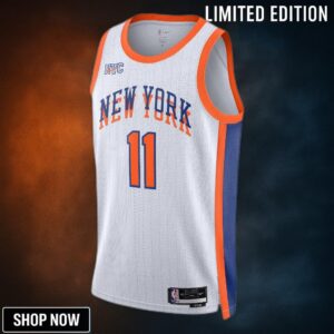 New York Knicks Nike City Edition Swingman Jersey - White Jalen Brunson Unisex