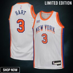 New York Knicks Nike City Edition Swingman Jersey - White Josh Hart Youth