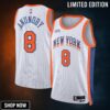 New York Knicks Nike City Edition Swingman Jersey - White Og Anunoby Unisex