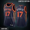 New York Knicks Sviatoslav Mykhailiuk 17 -23 Statement Edition Navy Men Jersey Swingman