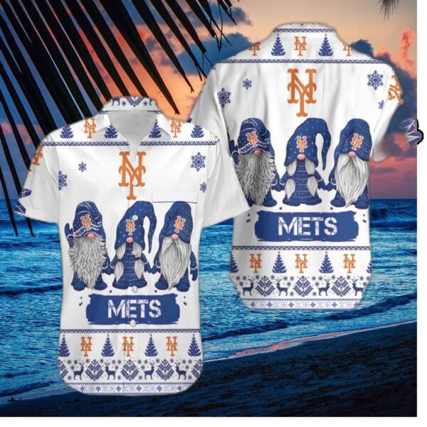 New York Mets Gnomes Coastal Chill Hawaiian Shirt