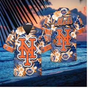 New York Mets Island Breeze Hawaiian Shirt