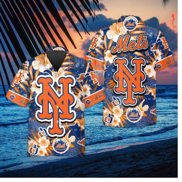 New York Mets Island Breeze Hawaiian Shirt