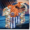 New York Mets Monstera Leaves American Flag Hawaiian Shirt