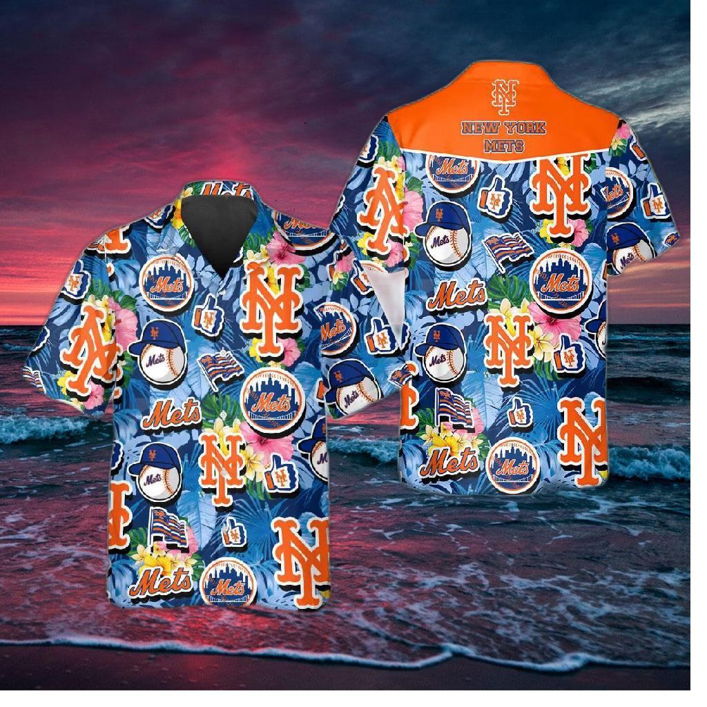 New York Mets Ocean Breeze Hawaiian Shirt