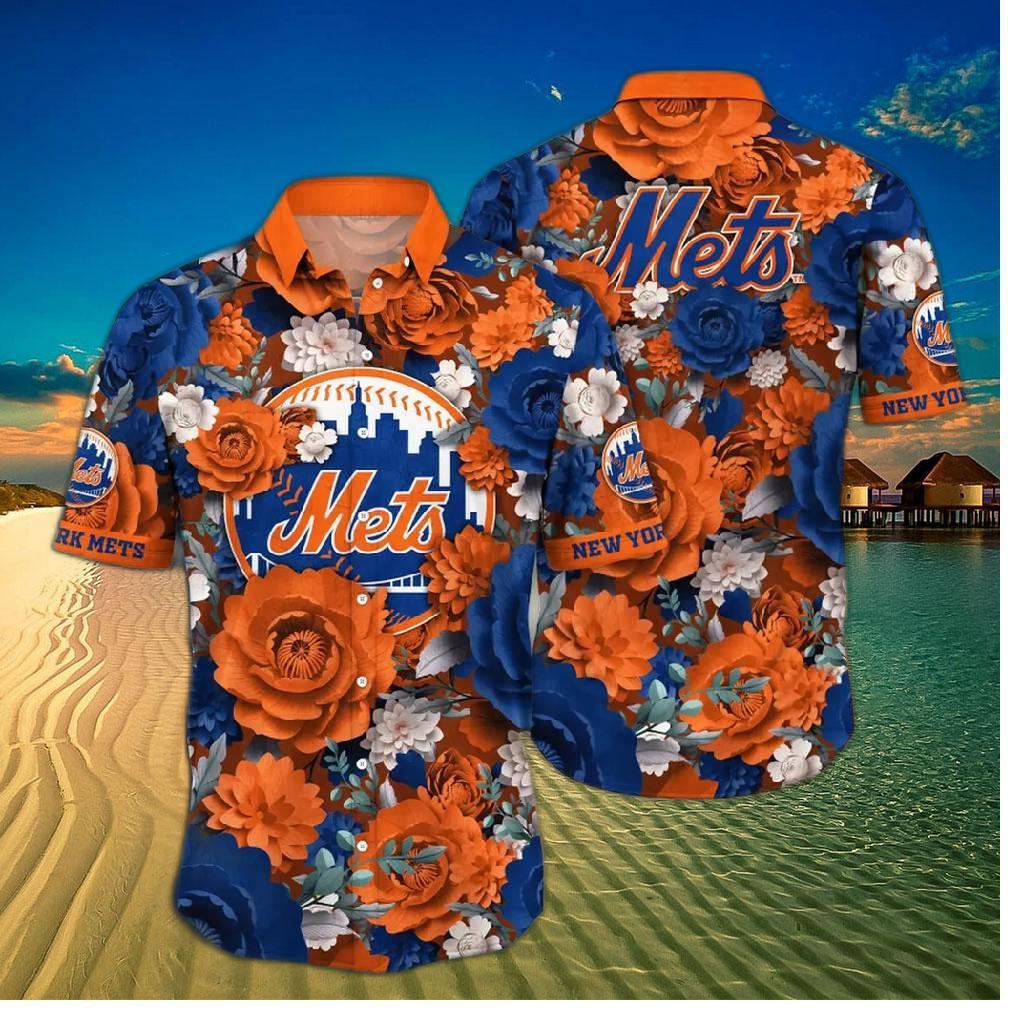 New York Mets Paradise Play Hawaiian Shirt