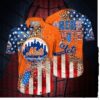 New York Mets Red White Hawaiian Shirt