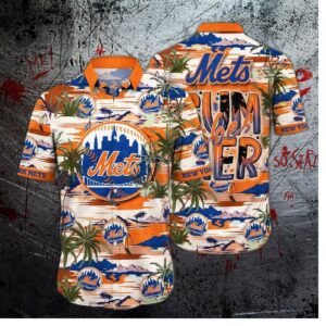 New York Mets Summer Vibers Hawaiian Shirt