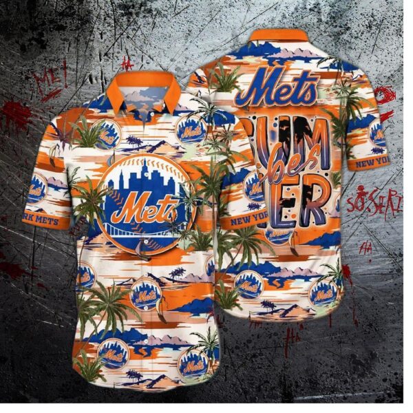 New York Mets Summer Vibers Hawaiian Shirt