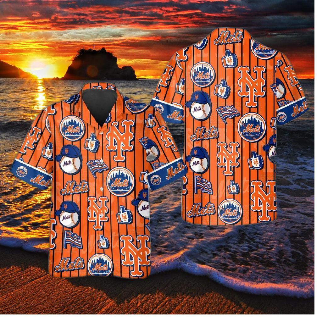 New York Mets Summer Waves Hawaiian Shirt