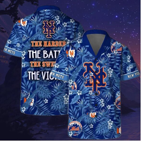 New York Mets The Harder Battle Sweater Victory Hawaiian Shirt