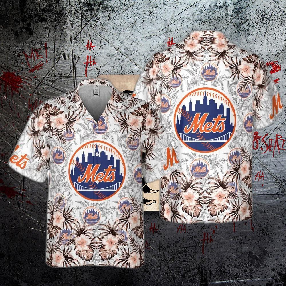 New York Mets Tropic Flair Hawaiian Shirt